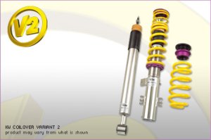 Volkswagen Eos Coilover Suspension Kit - KW - V2 INOX-LINE with Adjustable Rebound Damping - `07-`16 Volkswagen Eos Coilover Suspension Kit - KW - V2 INOX-LINE with Adjustable Rebound Damping - `07-`16