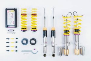 BMW M3 Coilover Suspension Kit - Front + Rear - KW - DDC Plug & Play (Electronic Damping Control, INOX-LINE, Height Adjustable) - `15-`18 BMW M3 Coilover Suspension Kit - Front + Rear - KW - DDC Plug & Play (Electronic Damping Control, INOX-LINE, Height Adjustable) - `15-`18