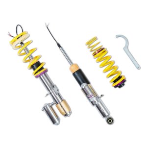 BMW M3 Coilover Suspension Kit - Front + Rear - KW - DDC Plug & Play (Electronic Damping Control, INOX-LINE, Height Adjustable) - `15-`18