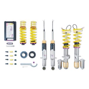 BMW M4 Coilover Suspension Kit - Front + Rear - KW - DDC Plug & Play (Electronic Damping Control, INOX-LINE, Height Adjustable) - `15-`20