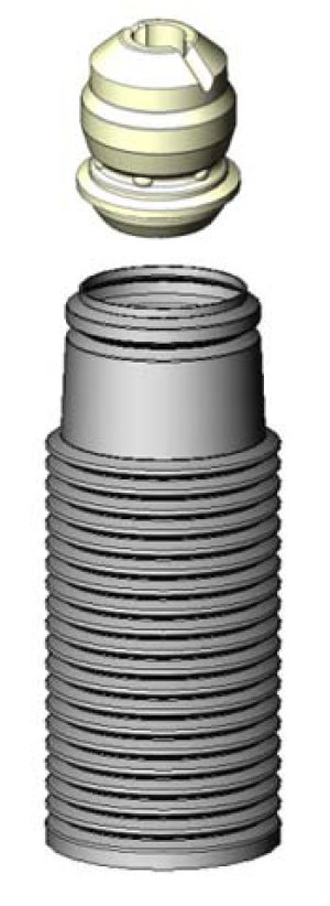 Volkswagen Cabrio Strut Boots - Front - KYB - `95-`02