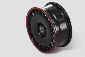 Ineos Grenadier Custom Wheels - Huntsman Armored RS-Forged Light Alloy - Gloss Black/ Red Stripe