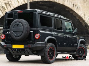 Ineos Grenadier Custom Wheels - Huntsman Armored RS-Forged Light Alloy - Satin Black/ Red Stripe