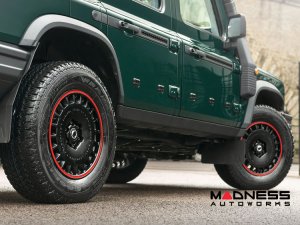 Ineos Grenadier Custom Wheels - Huntsman Armored RS-Forged Light Alloy - Satin Black/ Red Stripe