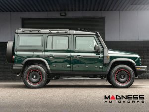 Ineos Grenadier Custom Wheels - Huntsman Armored RS-Forged Light Alloy - Satin Black/ Red Stripe