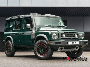 Ineos Grenadier Custom Wheels - Huntsman Armored RS-Forged Light Alloy - Satin Black/ Red Stripe