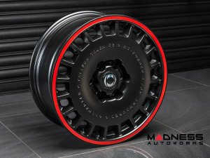 Ineos Grenadier Custom Wheels - Huntsman Armored RS-Forged Light Alloy - Satin Black/ Red Stripe