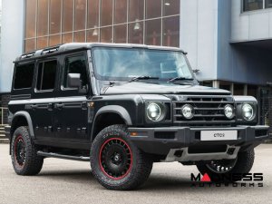 Ineos Grenadier Custom Wheels - Huntsman Armored RS-Forged Light Alloy - Satin Black/ Red Stripe