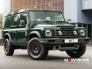 Ineos Grenadier Custom Wheels - Huntsman Armored RS-Forged Light Alloy - Satin Black/ Red Stripe