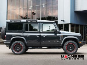 Ineos Grenadier Custom Wheels - Huntsman Armored RS-Forged Light Alloy - Satin Black/ Red Stripe