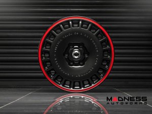 Ineos Grenadier Custom Wheels - Huntsman Armored RS-Forged Light Alloy - Satin Black/ Red Stripe