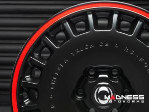 Ineos Grenadier Custom Wheels - Huntsman Armored RS-Forged Light Alloy - Satin Black/ Red Stripe