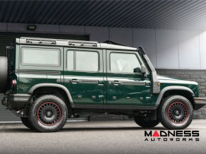 Ineos Grenadier Custom Wheels - Huntsman Armored RS-Forged Light Alloy - Satin Black/ Red Stripe