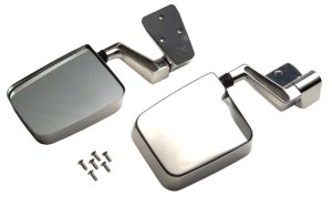 Jeep Wrangler Door Mirror - Kentrol - Polished Silver - `88-`06