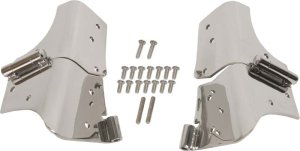 Jeep Wrangler Windshield Hinge Pair - Kentrol - Polished Silver - `97-`06