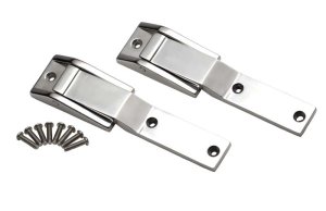Jeep Wrangler TJ Tailgate Hinge Pair - Kentrol - Polished Silver - `97-`04