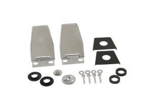 Jeep Wrangler TJ Hardtop Liftgate Hinge Pair - Kentrol - Polished Silver - `97-`06