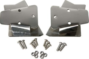 Jeep Wrangler Mirror Relocation Bracket Pair - Kentrol - Polished Silver - `03-`06