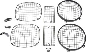 Jeep Wrangler Headlight Guard - Kentrol - Wire Mesh Guard Set - Black - `97-`06