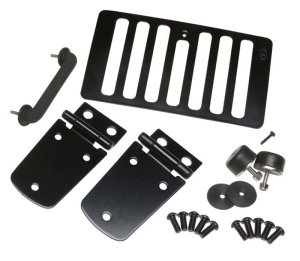 Jeep Wrangler Hood Kit - Kentrol - Without Hood Catch - Powdercoat Black - `98-`06