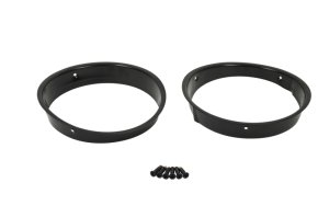 Jeep Wrangler Headlight Bezels - Kentrol - Powdercoat - Black - `97-`06