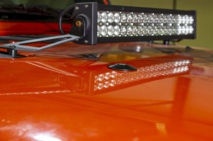 Jeep Wrangler TJ Hood Bumper - Kentrol - Deletes Stainless Steel - Black Powdercoat - `97-`06