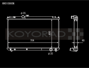 Toyota Chaser Radiator - Koyo - Racing All Aluminum - `96-`00