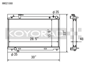 Nissan 350Z Radiator - Koyo - HH021568 Racing All Aluminum - `03-`06