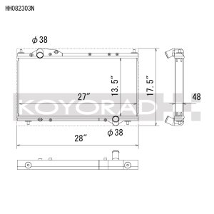Acura NSX Racing Radiator - Koyo - Competition Spec All-Aluminum - `91-`05