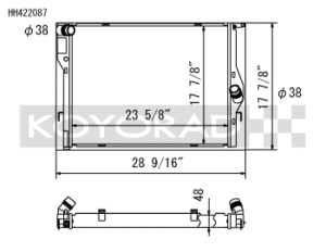 BMW M3 Racing Radiator - Koyo - Koyorad HH422087 Racing All Aluminum - `08-`13