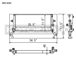 Hyundai Elantra N Racing Radiator - Koyo - All Aluminum - `22-`26