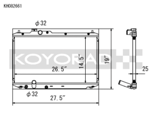 Honda Civic SI Racing Radiator - Koyo - All Aluminum - `12-`15