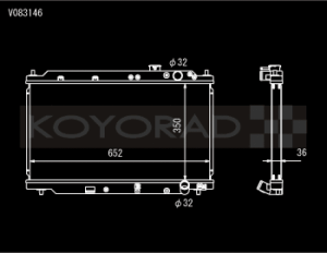 Acura Integra Racing Radiator - Koyo - Koyorad V083146 Racing All Aluminum - `94-`01 Acura Integra Racing Radiator - Koyo - Koyorad V083146 Racing All Aluminum - `94-`01