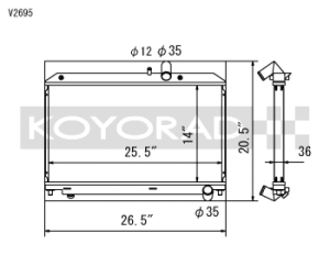 Mazda RX-8 Racing Radiator - Koyo - Koyorad V2695 - `04-`08