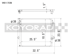 Lexus GX470 Racing Radiator - Koyo - All Aluminum, VH011703N, NFLO Triple Pass - `03-`09