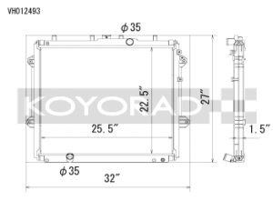 Toyota 4Runner Racing Radiator - Koyo - Aluminum - `10-`20