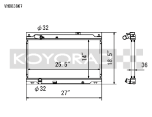 Acura Integra Radiator - Koyo - Racing - `94-`01