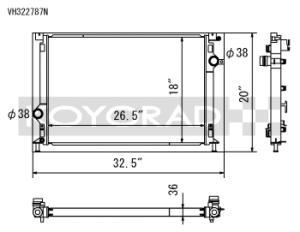 Ford Focus ST Racing Radiator - Koyo - N-FLO Triple Pass All Aluminum - `13-`17