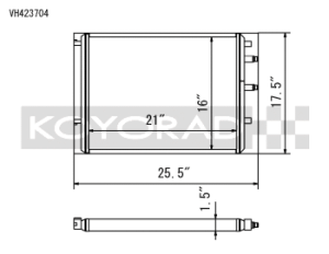 BMW M3 Radiator - Front - Koyo - N-FLO Dual Pass Heat Exchanger - `15-`20