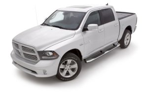 Ram 1500 Crew Cab Pickup Nerf Bars - LUND - 5 Inch Oval Bent Composite - Chrome - `09-`10