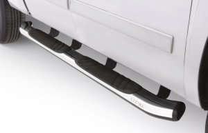 Ram 2500 Crew Cab Pickup Nerf Bars - LUND - 5 Inch Oval Bent Composite - Chrome - `10-`22