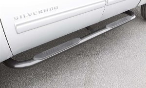 Chevrolet Silverado 1500 Crew Cab Nerf Bars - LUND - Oval Curved SS - Polished - 2019
