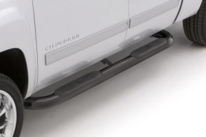 Dodge Ram 2500 Nerf Bars - LUND - 4 Inch Oval Bent Steel - Black - `03-`09