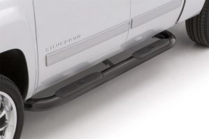 Ford F-150 Nerf Bars - LUND - 4in Oval Curved Steel - Black - `15-`18