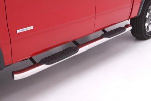 Chevrolet Silverado 1500 Nerf Bars - LUND - 5 Inch Curved Oval - Polished - `07-`17 Chevrolet Silverado 1500 Nerf Bars - LUND - 5 Inch Curved Oval - Polished - `07-`17