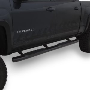 Chevrolet Silverado 1500 Crew Cab Nerf Bars - LUND - 5 Inch Oval Curved - Black - 2019