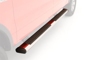 Chevrolet Silverado 1500 Crew Cab Nerf Bars - LUND - 6 Inch Oval Straight - Polished - 2019 Chevrolet Silverado 1500 Crew Cab Nerf Bars - LUND - 6 Inch Oval Straight - Polished - 2019