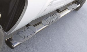 Chevrolet Silverado 1500 Nerf Bars - LUND - 5 Inch Oval WTW Stainless Steel - Polished - 2019