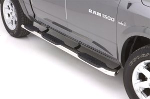 Dodge Ram 1500 Crew Cab Nerf Bars - LUND - 5 Inch Oval Wheel-To-Wheel - Polished - `09-`17