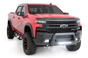Chevrolet Silverado 1500 Bull Bar - Front - LUND - Revolution Bull Bar with LED Light - Light Textured Matte Black/Powder Coat Finish - `19-`22